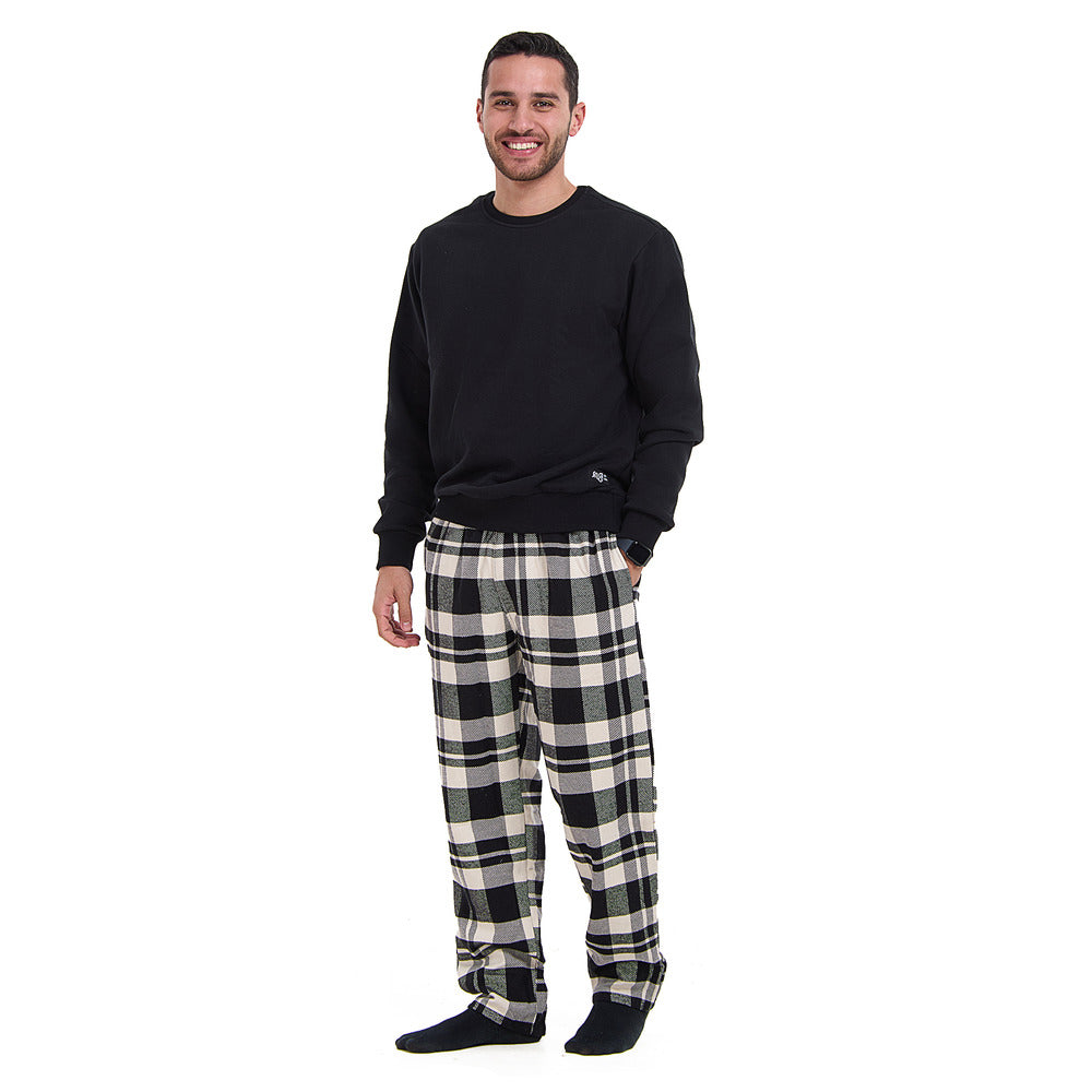 White Black Men Hoodies Set Two Piece Patchwork Hoodie Pant Male Suit main image 0