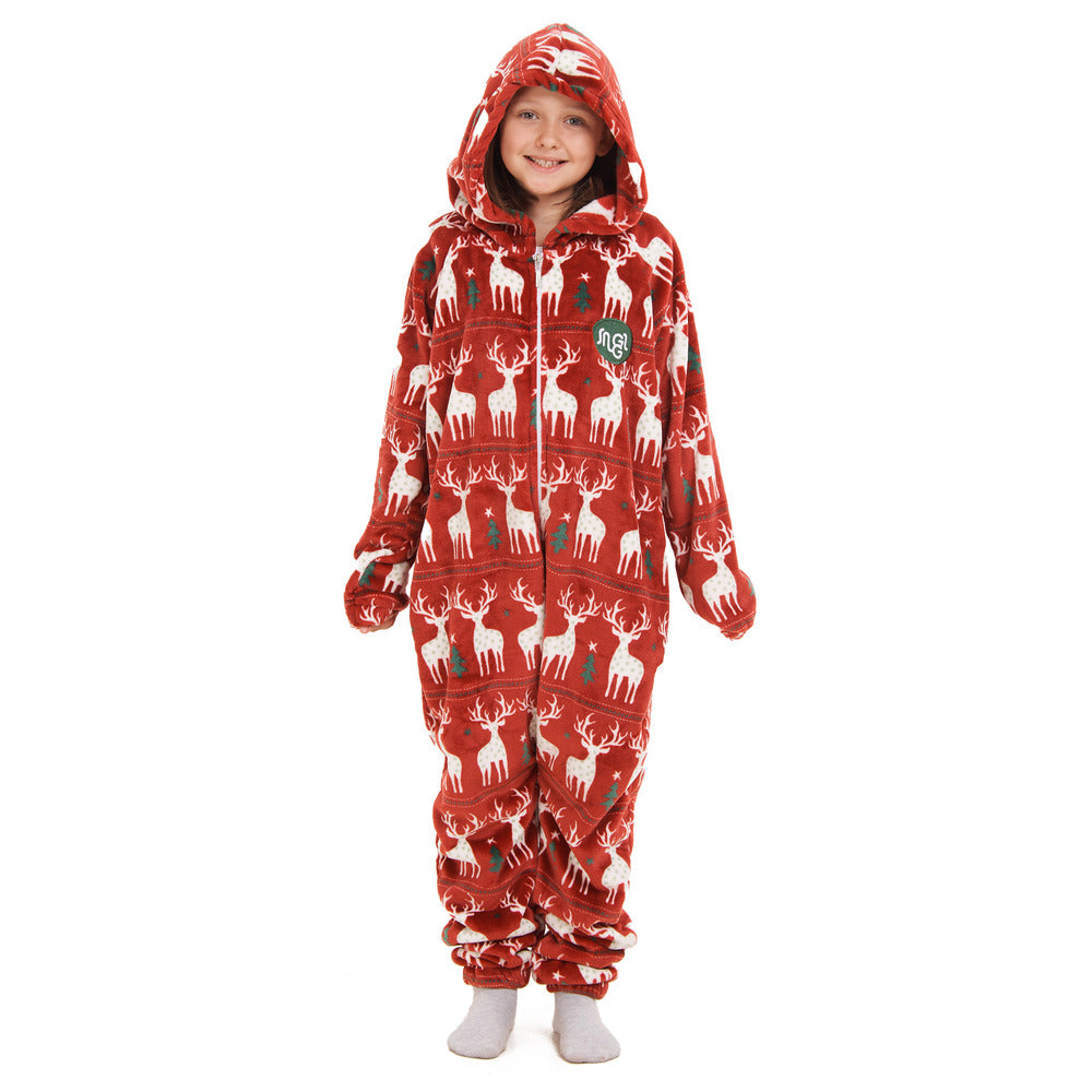 Babyhug 100% Cotton Knit Full Sleeves Onesie with Christmas Theme - Red main image 0