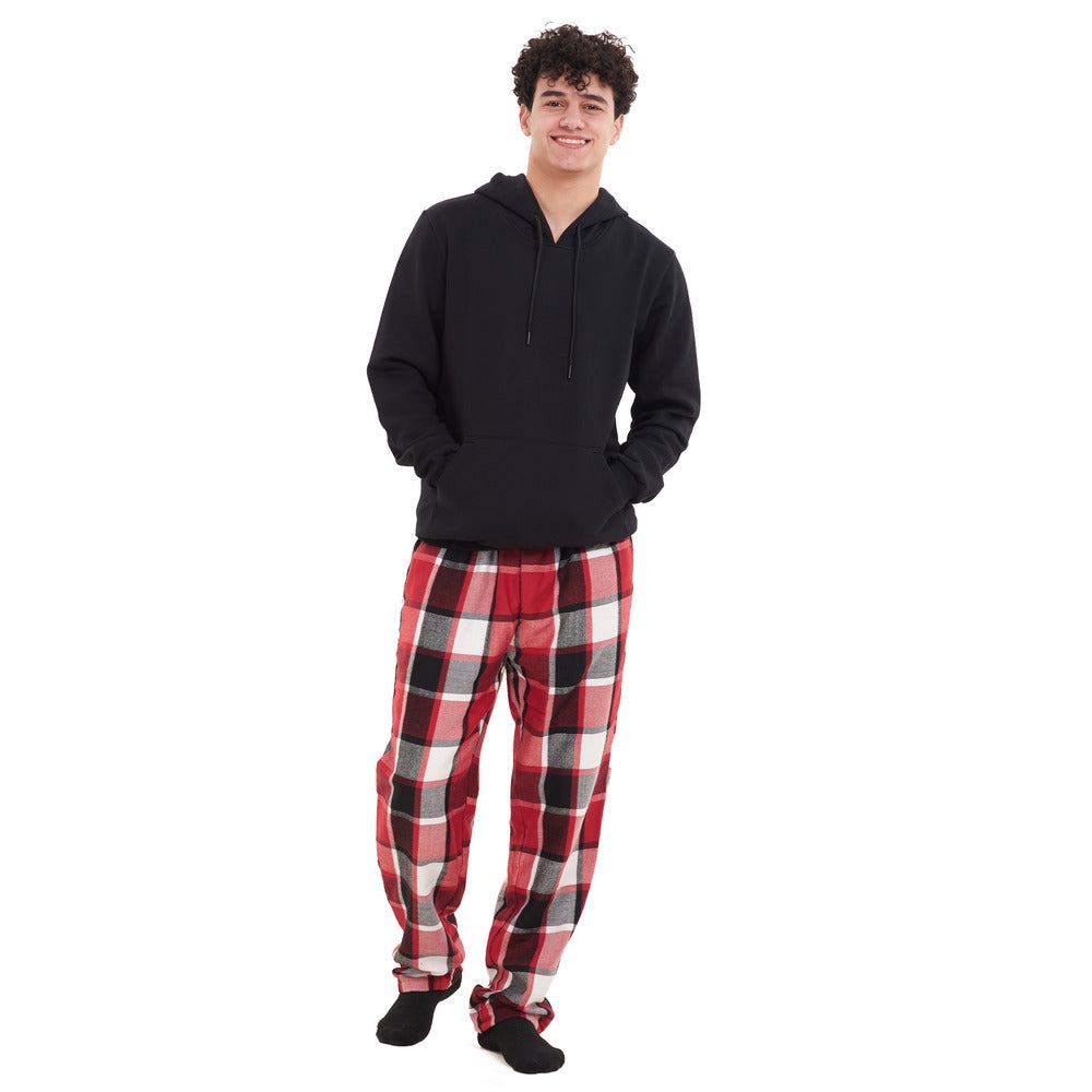 Red & Black Checkered Pre-Winter Flannel PJ Set, EST-WMJ-1066