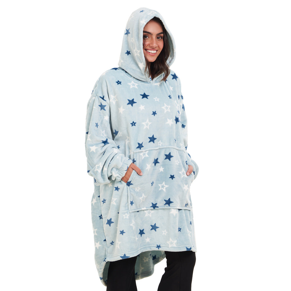 Snuggs Blanket Hoodie Pastel Blue Stars Snuggs Egypt