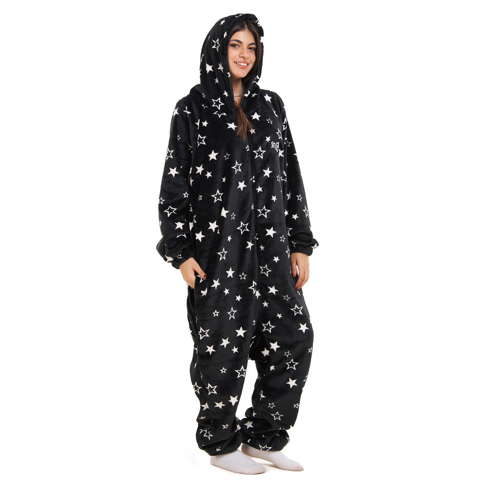 STAR ONESIE BLACK