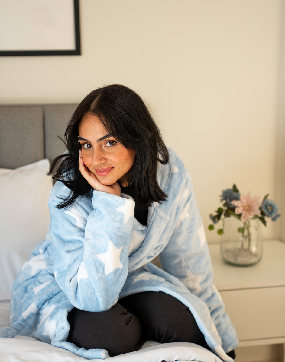 Snuggs Robe Stars Light Blue – Snuggs Egypt