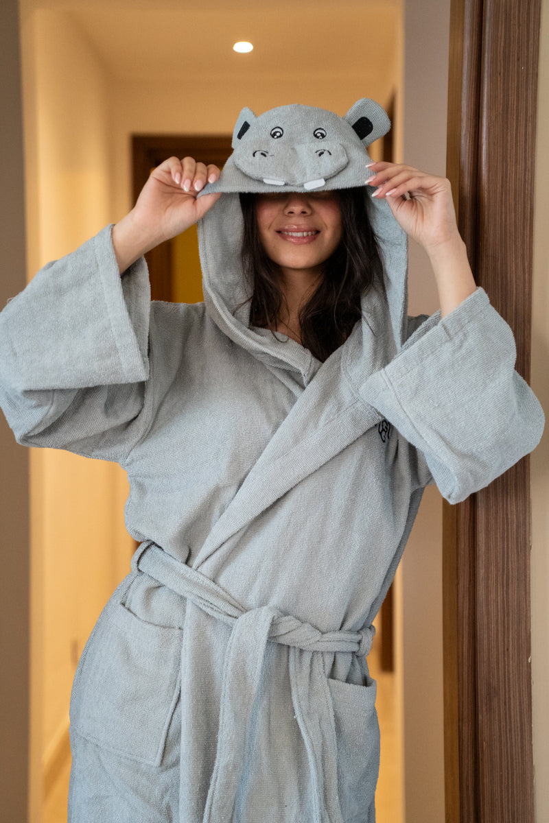 Snuggs Animal Bathrobe Hippo – Snuggs Egypt