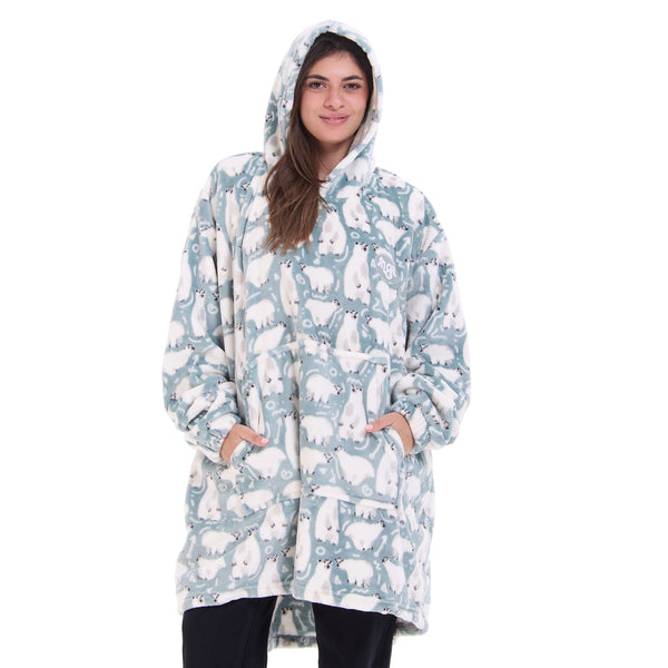 Snuggs Blanket Hoodie Mint Polar Bear – Snuggs Egypt