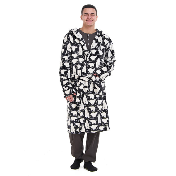 Snuggs Blanket Robe Black Polar Bear – Snuggs Egypt