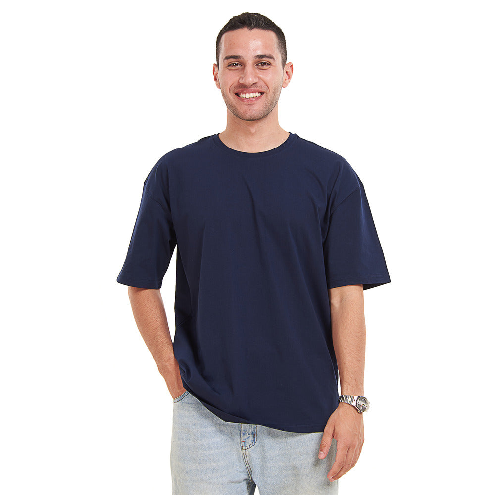 Oversized T-shirt Dark Blue – Snuggs Egypt