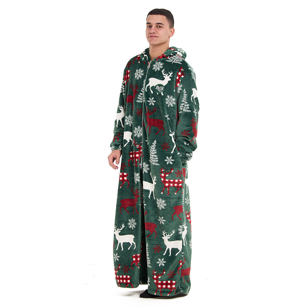 Snuggs Wearable Blanket Monk Green Christmas Deer – Snuggs Egypt